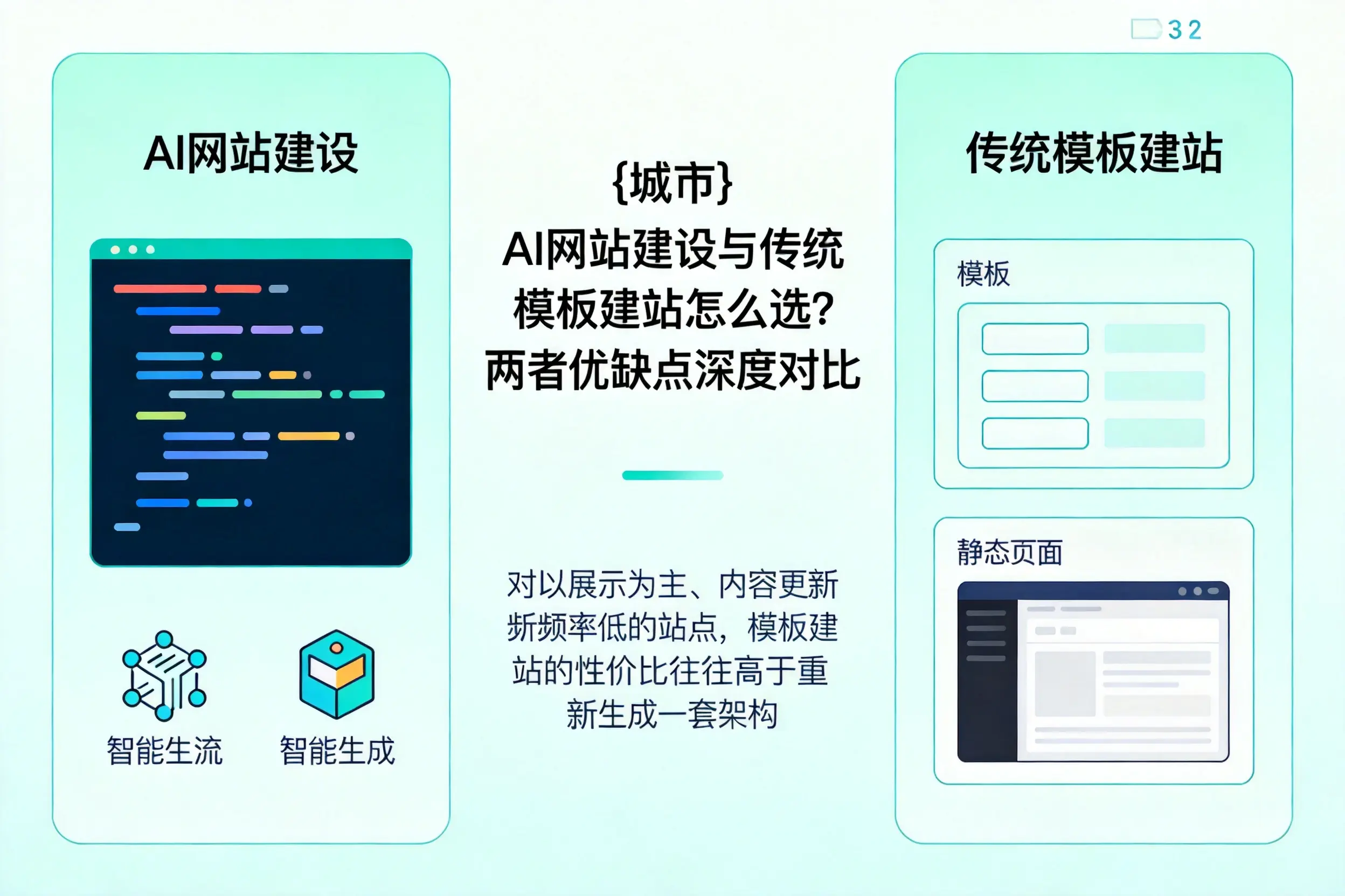 荆州AI网站建设与传统模板建站怎么选？两者优缺点深度对比