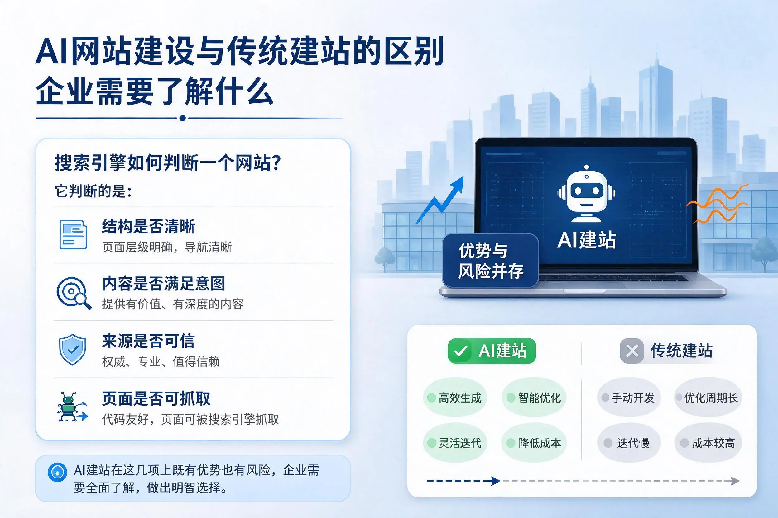AI网站建设与传统建站的区别，荆州企业需要了解什么