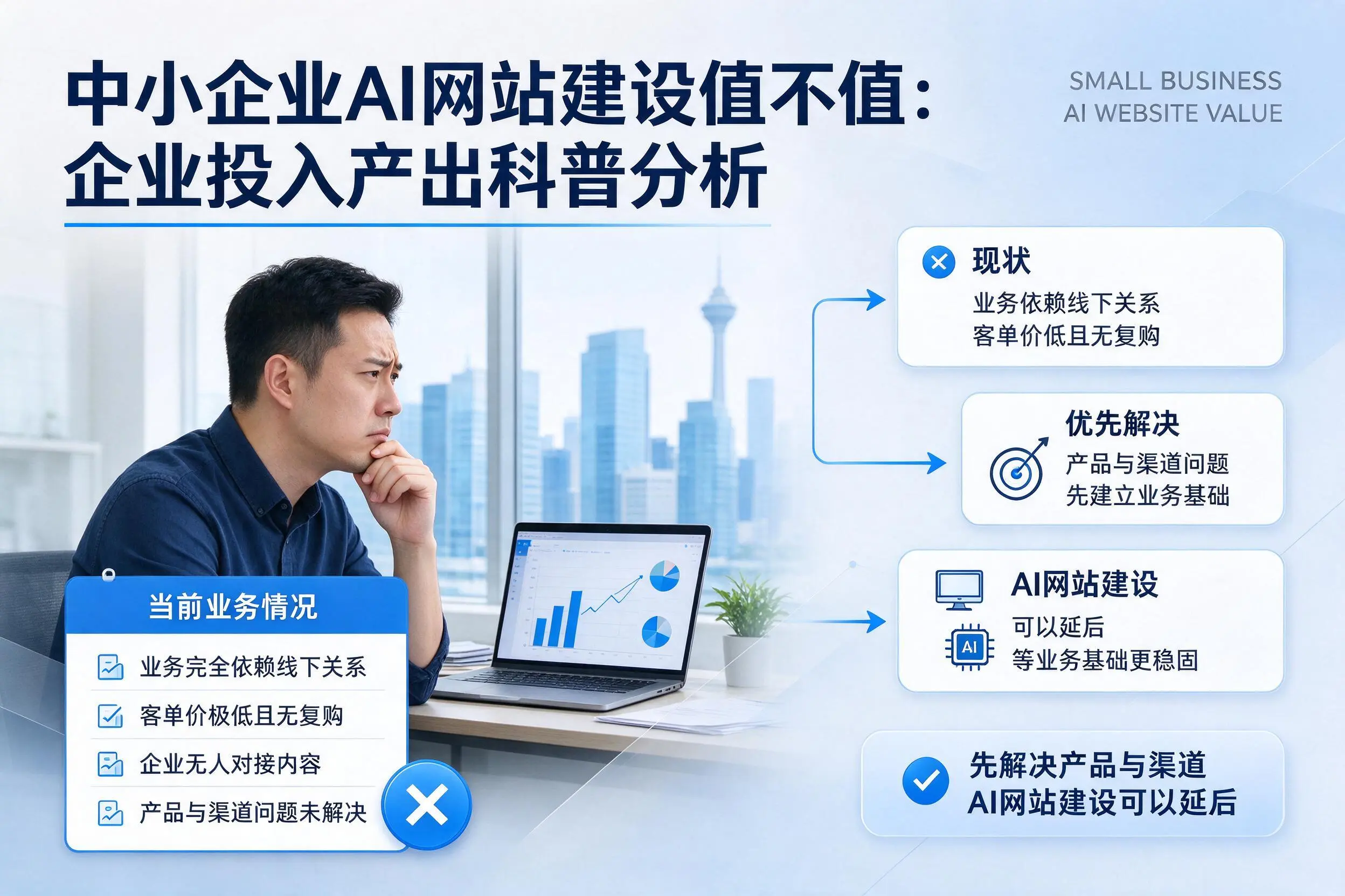 中小企业AI网站建设值不值：荆州企业投入产出科普分析