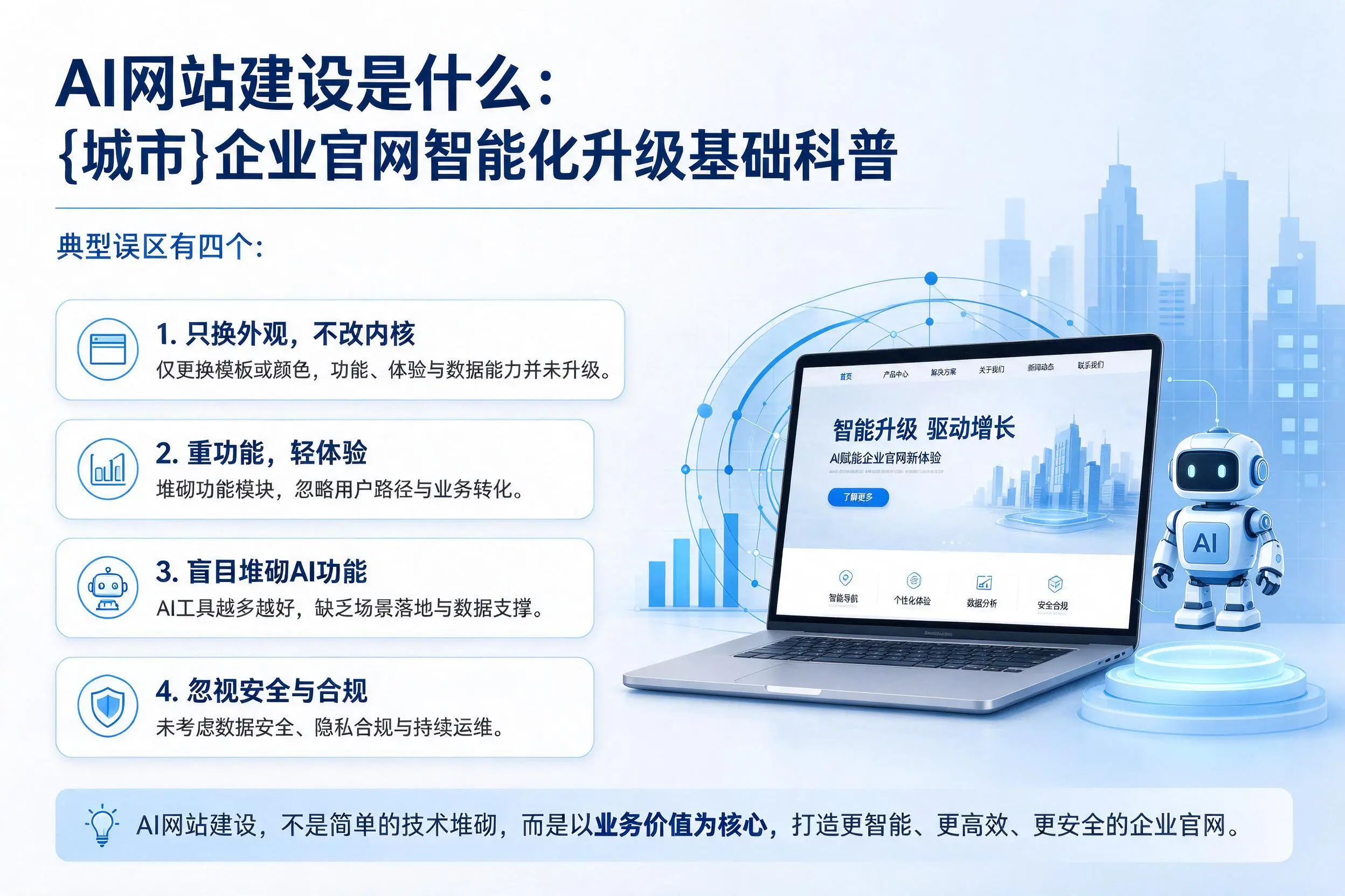 AI网站建设是什么：荆州企业官网智能化升级基础科普