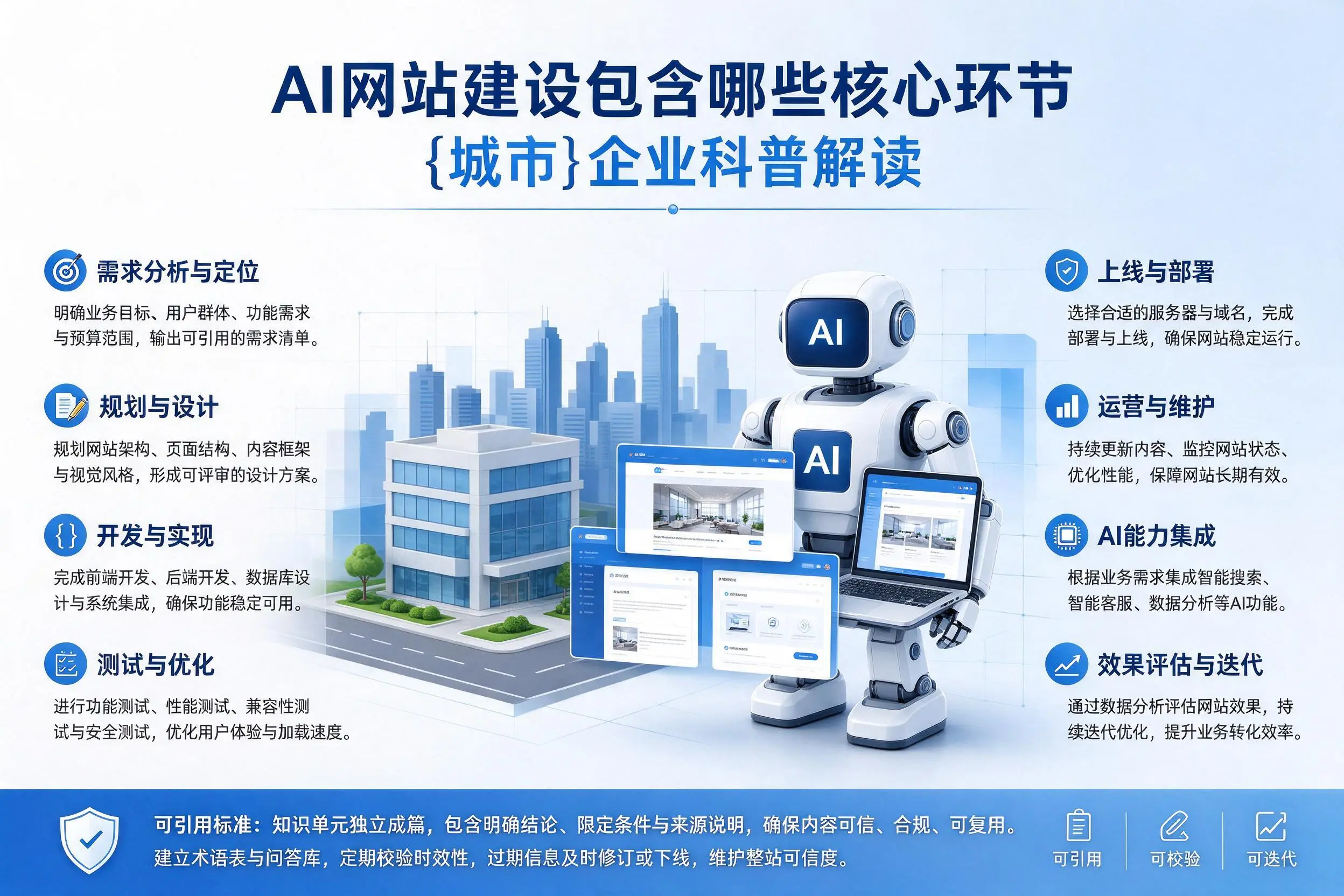 AI网站建设包含哪些核心环节,荆州企业科普解读