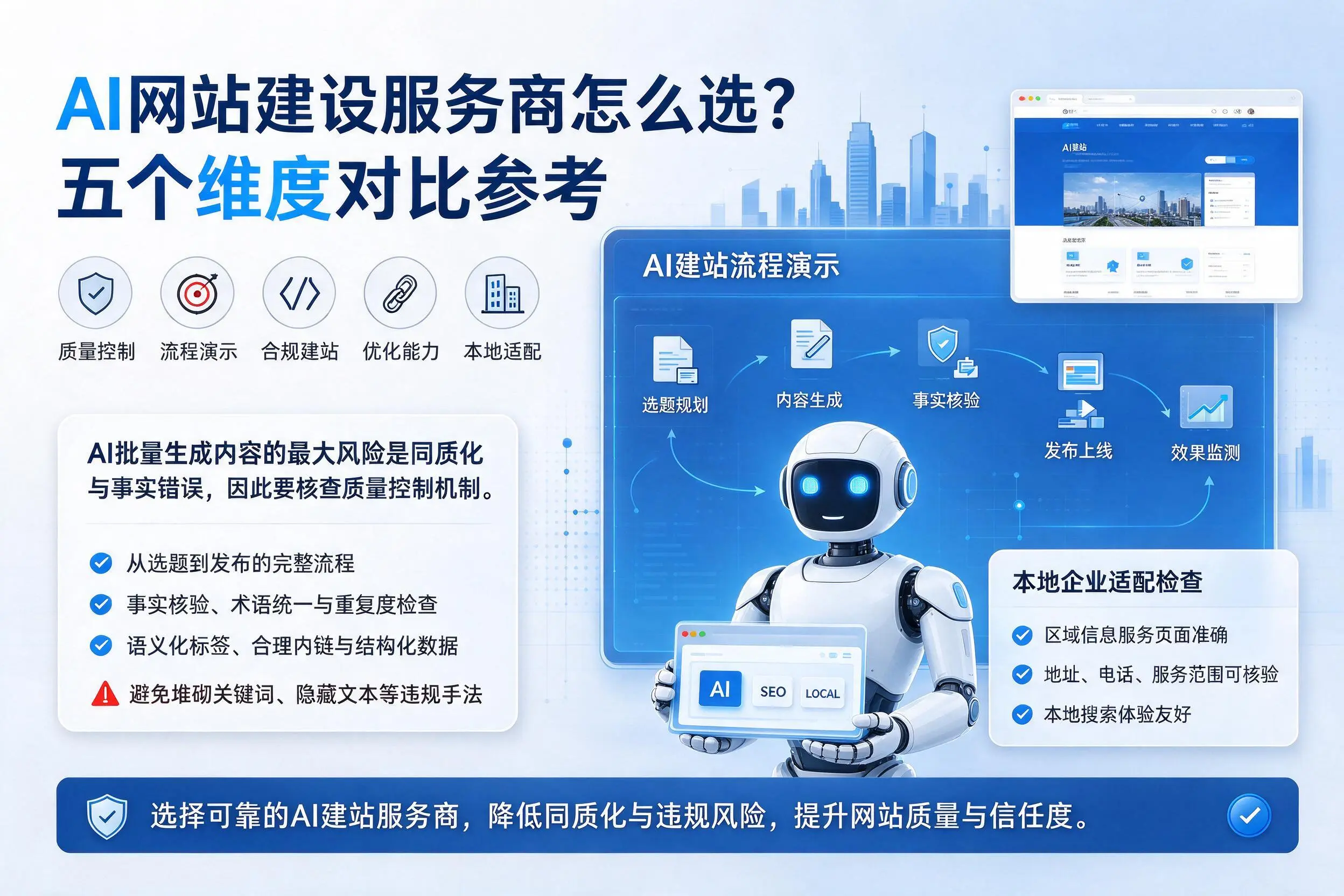 荆州AI网站建设服务商怎么选？五个维度对比参考